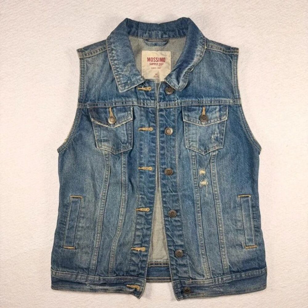 Mossimo Supply Co. Blue Denim Vest | Y2K Vintage Grunge